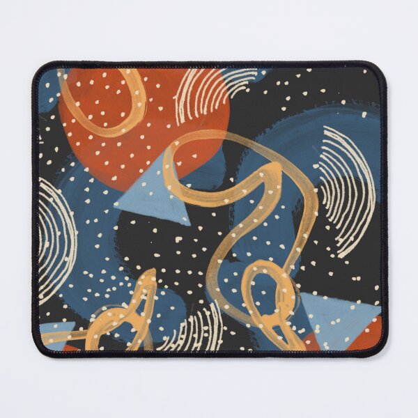 Item preview, Blue and Orange Abstract Memphis Pattern designed and sold by Blue-Banana.