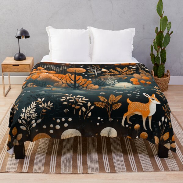 Item preview, Autumn Forest Deer Print designed and sold by FoxTreeDesign.