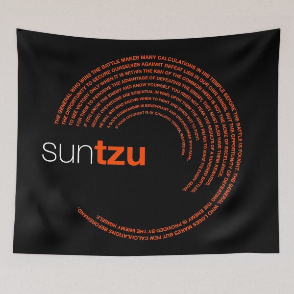 Item preview, Sun Tzu famous quotes poster [orangered] designed and sold by CMYKStudio.