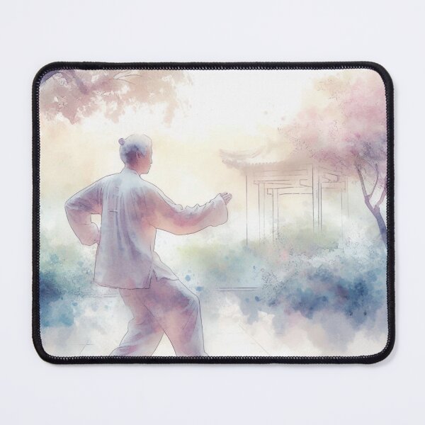 Item preview, Watercolor Tai Chi in Park Chinese Martial Art Relaxation designed and sold by Martial-Art-23.