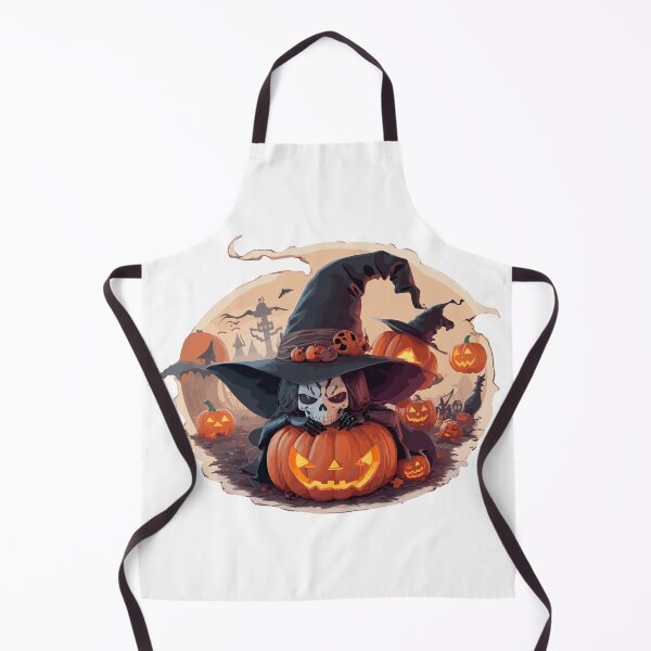 Item preview, Witch with hat and pumpkin on Halloween designed and sold by AlejaJorgeShop.