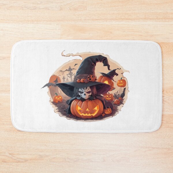 Item preview, Witch with hat and pumpkin on Halloween designed and sold by AlejaJorgeShop.
