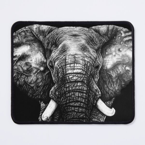 Item preview, Biro Elephant Portrait designed and sold by laradanbyart.