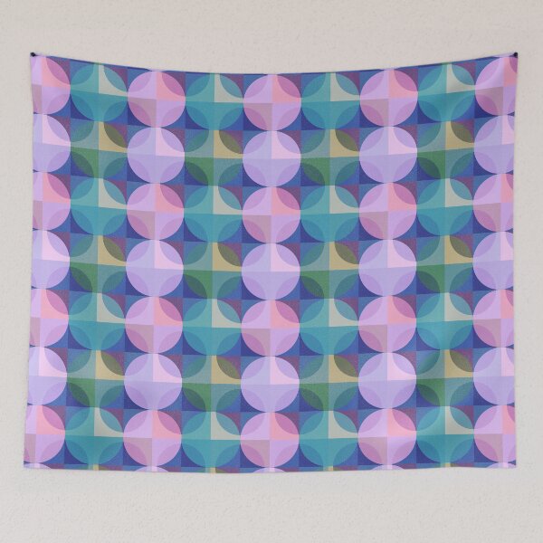 Item preview, Distressed Mid Mod Diamond Pattern Purple Blue designed and sold by Stephanie McRae.