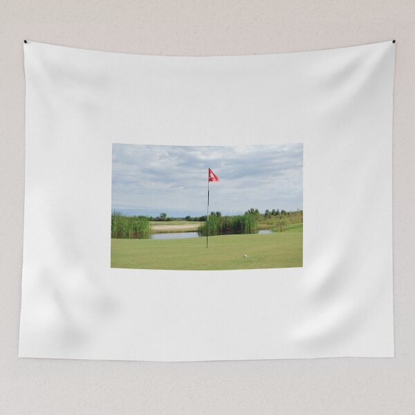 Item preview, golf course with red flag and ball designed and sold by goceris.