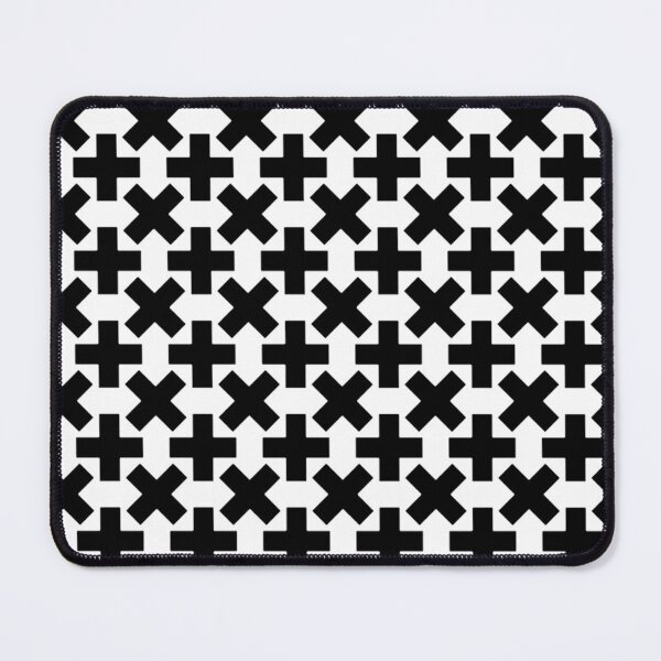 Item preview, Black and White Plus Marks Crosses Shapes Geometric Sixties Pattern designed and sold by PenguinForests.