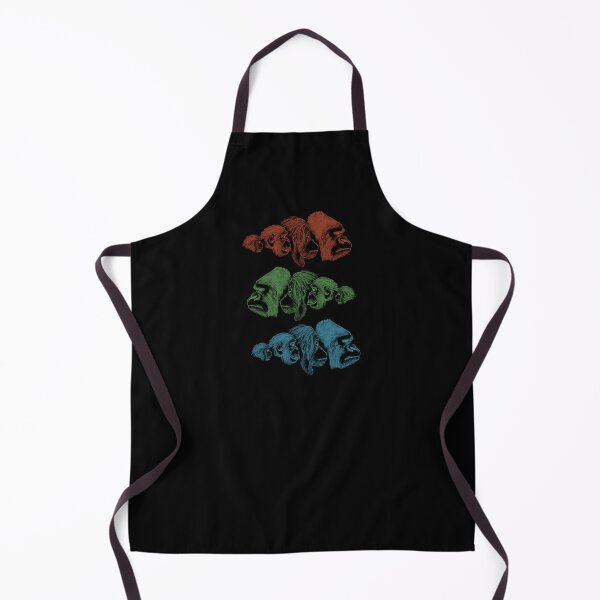 Item preview, Group of four different monkeys facing the same side in red, green and blue designed and sold by Martapp.