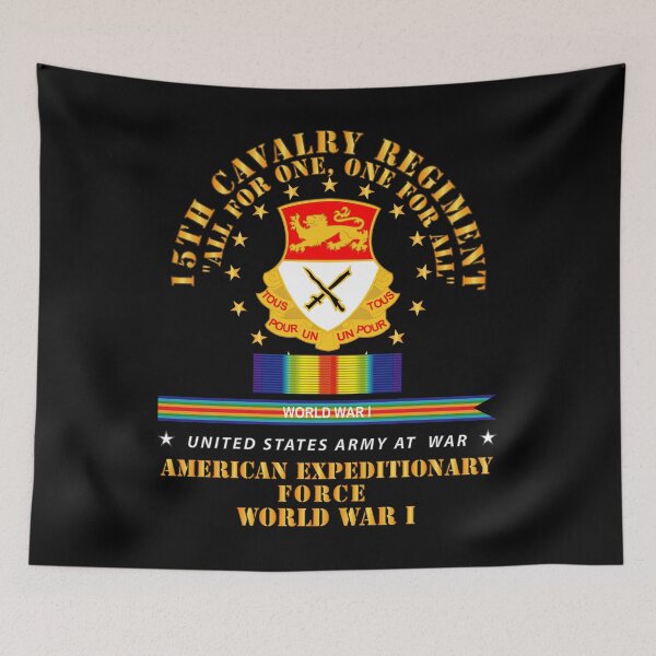 Item preview, Army - 15th Cavalry Regiment - All for One - AEF  w SVC WWI designed and sold by Military Insignia Products.