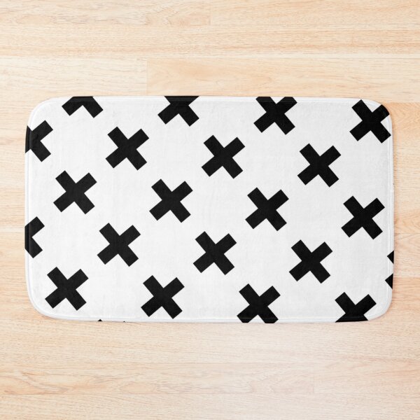 Item preview, Timeless Black White Plus Cross Background Pattern, Gift for Modern Scandinavian Art Lover designed and sold by PenguinForests.