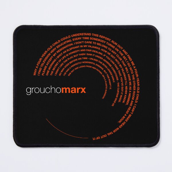 Item preview, Groucho Marx famous quotes poster [orangered] designed and sold by CMYKStudio.