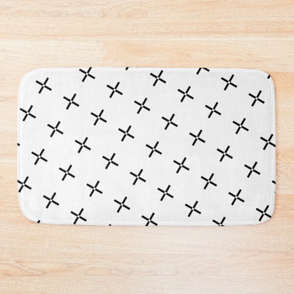 Item preview, Monochrome Plus Sing Crosses Squares Geometric Scandi 60s Vibe, Swiss Modern Minimalism designed and sold by PenguinForests.