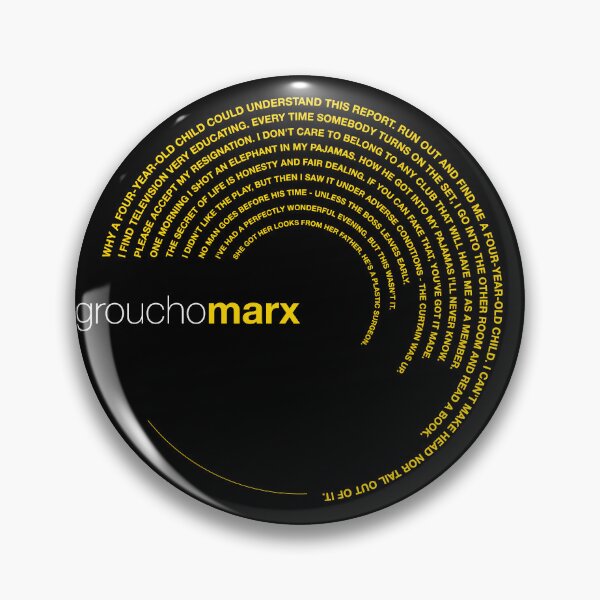 Item preview, Groucho Marx famous quotes poster [gold] designed and sold by CMYKStudio.