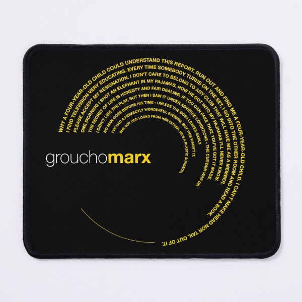 Item preview, Groucho Marx famous quotes poster [gold] designed and sold by CMYKStudio.