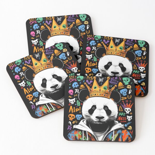 Item preview, Panda King - Neo Expressionism Street Art designed and sold by Kittyzens.