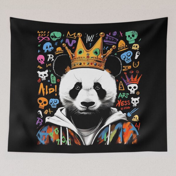 Item preview, Panda King - Neo Expressionism Street Art designed and sold by Kittyzens.