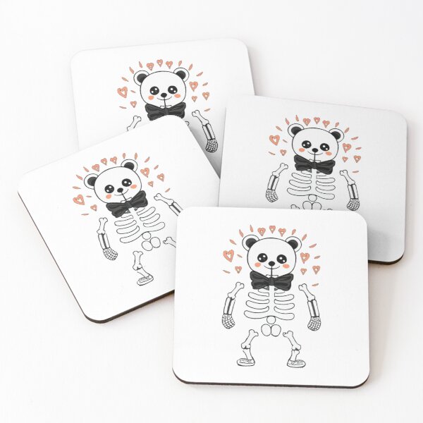 Item preview, Tribal Bear Hug Spooky Scary Skeletons Black And White Alternative Cute Funny  designed and sold by ShopSunday.