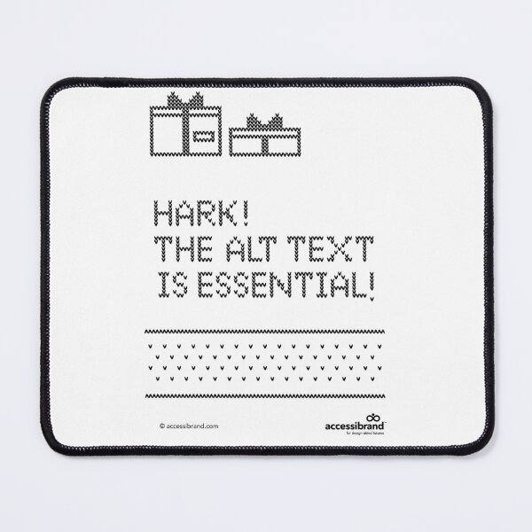 Item preview, Hark! The  Alt text is essential! (Dark) designed and sold by Accessibrand Inc..