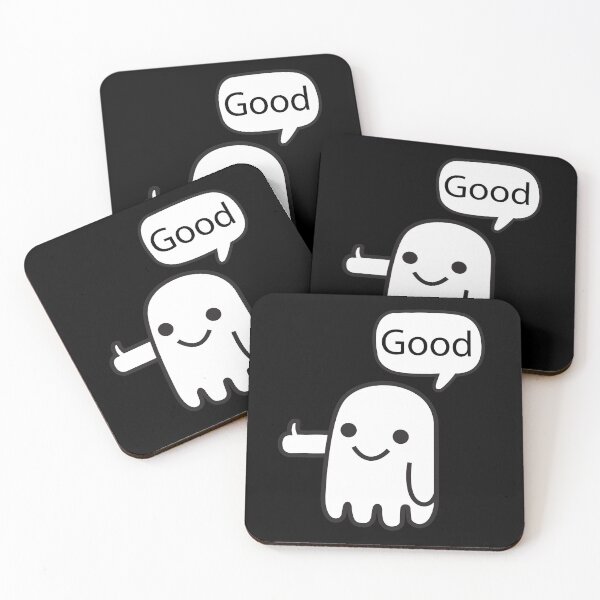 Item preview, Ghost Of Disapproval Boo with happy smile on t-shirt design. designed and sold by athurbubble.