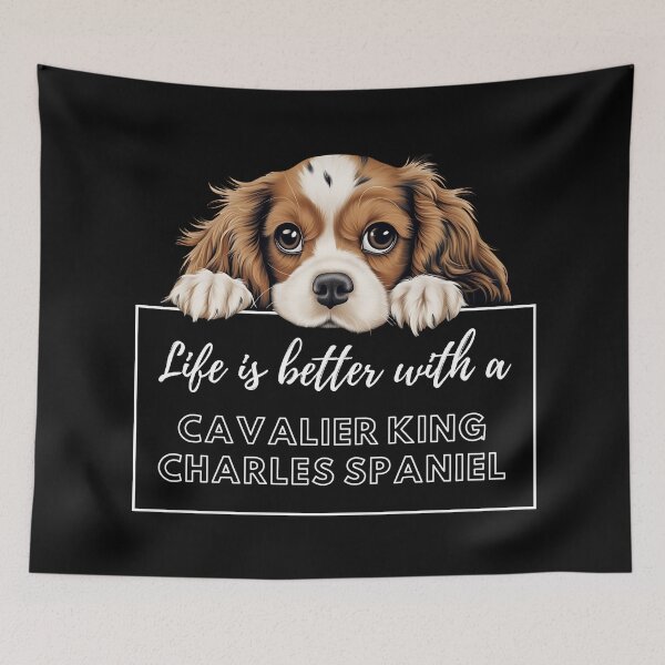 Item preview, Cavalier King Charles Spaniel, la vida es mejor con un Cavalier King Charles Spaniel designed and sold by whiteraven-shop.