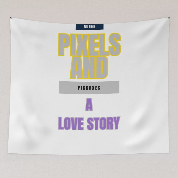 Item preview, Pixels and Pickaxes: A Love Story designed and sold by DesignSwirl.