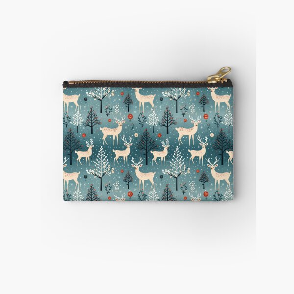 Item preview, Cute Christmas Winter Deer in Snowy Woods designed and sold by FoxTreeDesign.