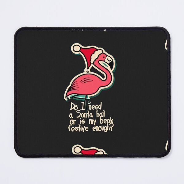 Item preview, flamingo christmas: Cute flamingo wearing a santa hat' designed and sold by The Knick Knack Nook.