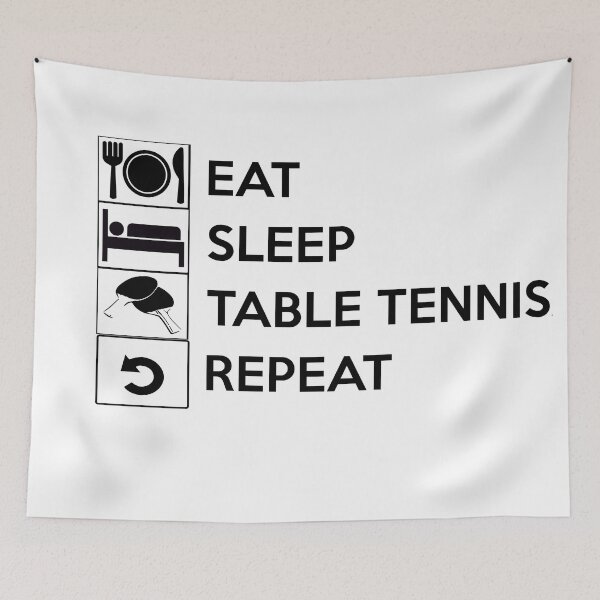 Item preview, Eat Sleep TABLE TENNIS Repeat designed and sold by ShirtGalaxy.