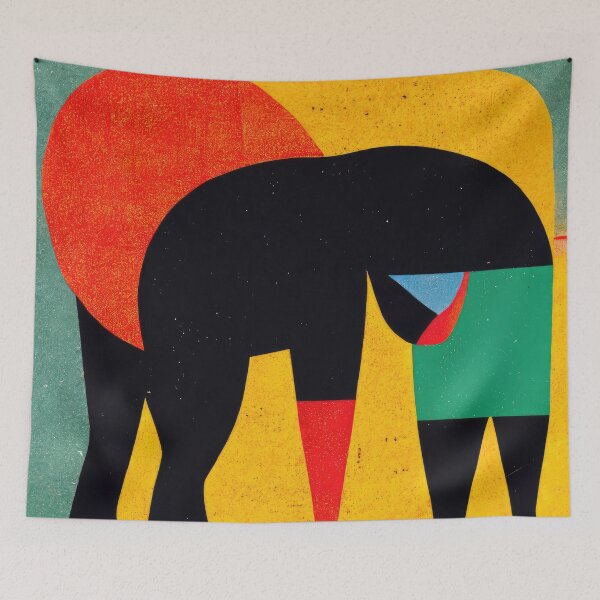 Item preview, Explore Simplistic & Minimalistic African Elephant Art designed and sold by ArtificialGenes.