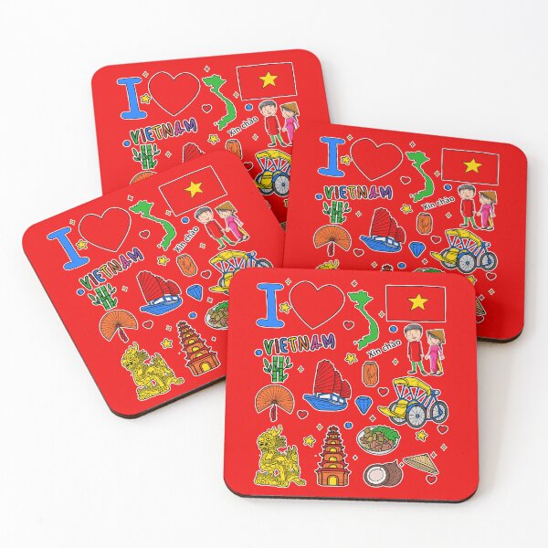 Item preview, Vietnamese hand drawn landmarks, Vietnam map, Culture icons designed and sold by mashmosh.