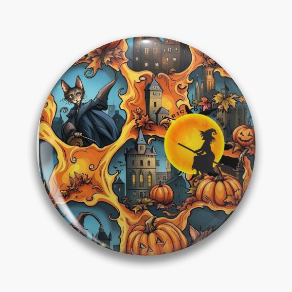Item preview, a series of fantasy vignettes for Halloween, with witch, black cat, dark monuments, friendly ghost designed and sold by Creativesphotos.