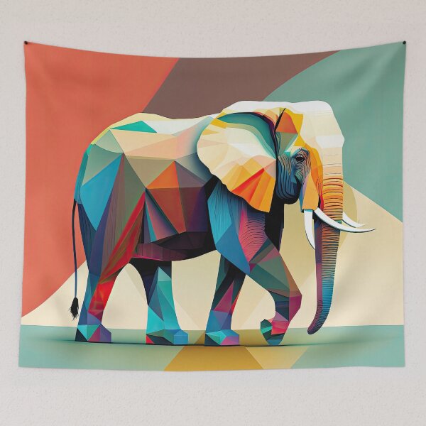 Item preview, Explore Simplistic & Minimalistic African Elephant Art designed and sold by ArtificialGenes.
