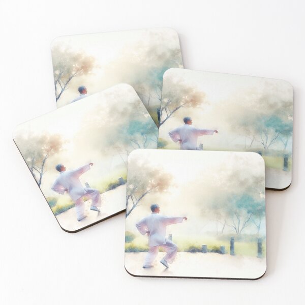 Item preview, Watercolor Tai Chi in Park Chinese Martial Art Peace designed and sold by Martial-Art-23.