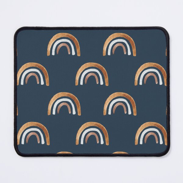 Item preview, Boho Neutral Rainbows on Navy Blue designed and sold by cateandrainn.