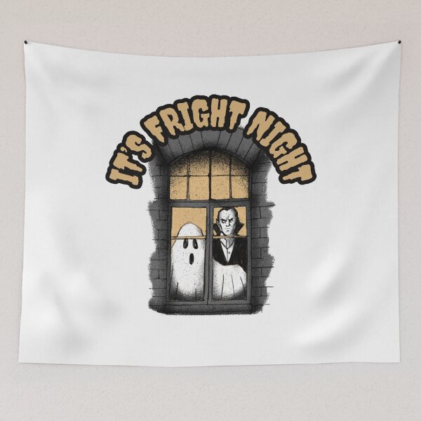 Item preview, It’s Fright Night — Halloween Ghost and Vampire designed and sold by greentea713.