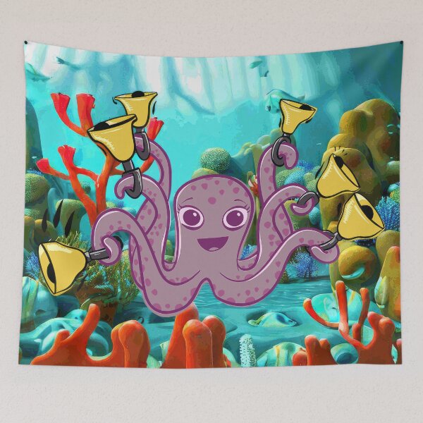 Item preview, Octopus Handbell Ringer In The Sea designed and sold by SubtleSplit.