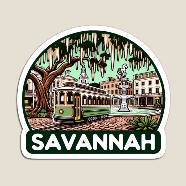 Item preview, Historic Savannah Georgia Trolley designed and sold by Wander Designs.