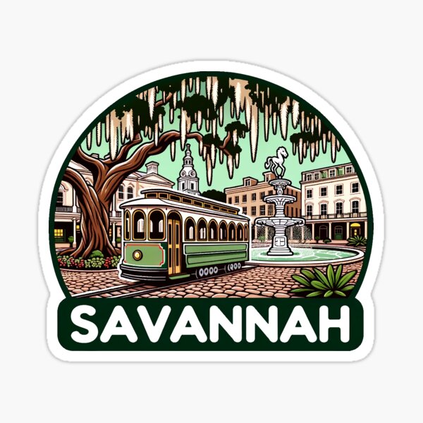 Artikel-Vorschau von Historischer Savannah Georgia Trolley, designt und verkauft von Wander Designs.