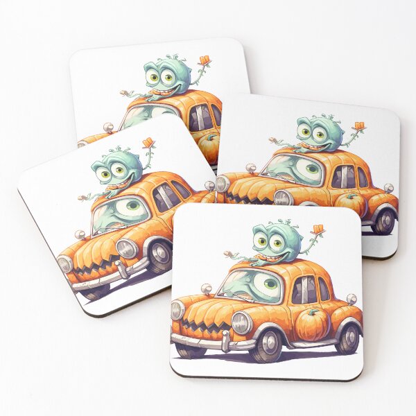 Item preview, Haunted Car Halloween Cute Cartoon (Image 10/27) designed and sold by DigitalArtify.