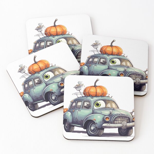 Item preview, Haunted Car Halloween Cute Cartoon (Image 25/27) designed and sold by DigitalArtify.