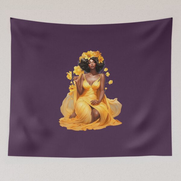 Item preview, Oshun sitting with flowers designed and sold by Remek-Design.