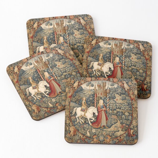 Item preview, Medieval Style Tapestry of a Knight and Princess designed and sold by dcrc.