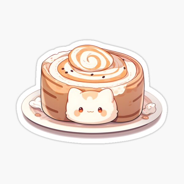 Cinnamon Roll Sticker – Meredith Ann Illustration