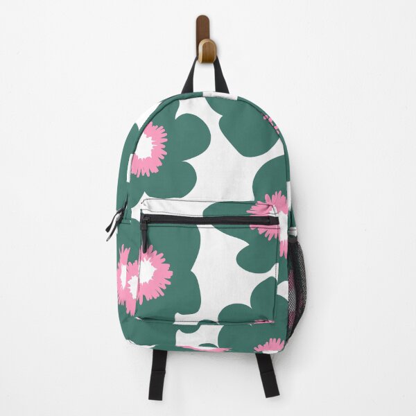 Item preview, Green and pink abstract flowers designed and sold by AlarconStudio.