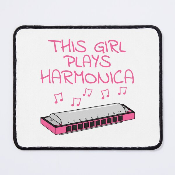 Item preview, This Girl Plays Harmonica, Harmonicist, Female Blues Musician designed and sold by doodlerob.
