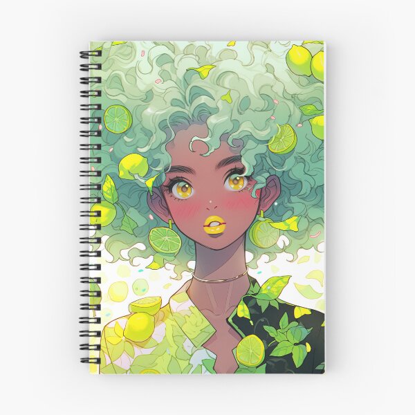 Item preview, Beautiful Curly Hair Lemon Lime Anime Girl designed and sold by bubblegoth.