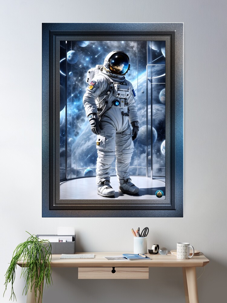 Astronaut Displaying Space Suit AI Concept Art by Xzendor7 - An Astonishing Design 2 Astronaut Displaying Space Suit Sci-Fi Fantasy AI Concept Art by Xzendor7 Wall Decor Poster Print
