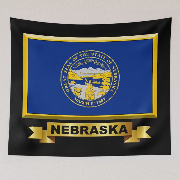 Item preview, NEBRASKA Flag Gifts, Stickers, Masks & Products (N) designed and sold by mpodger.