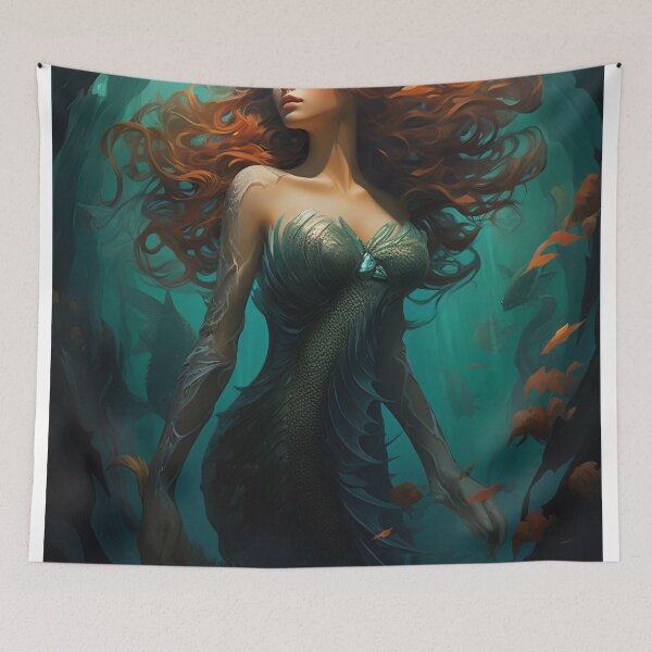 Item preview, Whispers of the Abyss: A Mermaid's Serenade designed and sold by oanaunciuleanu.