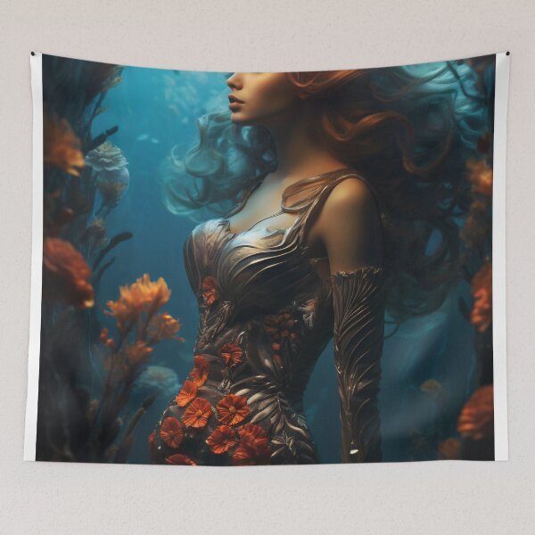 Item preview, Whispers of the Abyss: A Mermaid's Serenade designed and sold by oanaunciuleanu.