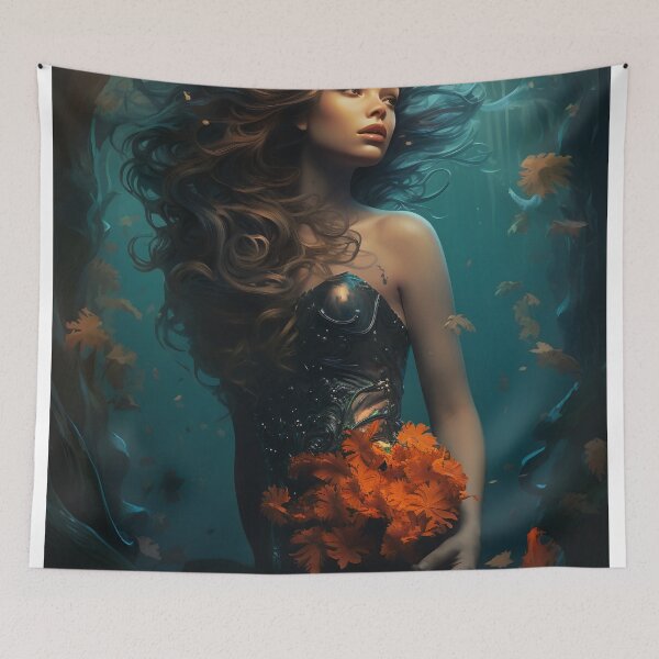 Item preview, Whispers of the Abyss: A Mermaid's Serenade designed and sold by oanaunciuleanu.